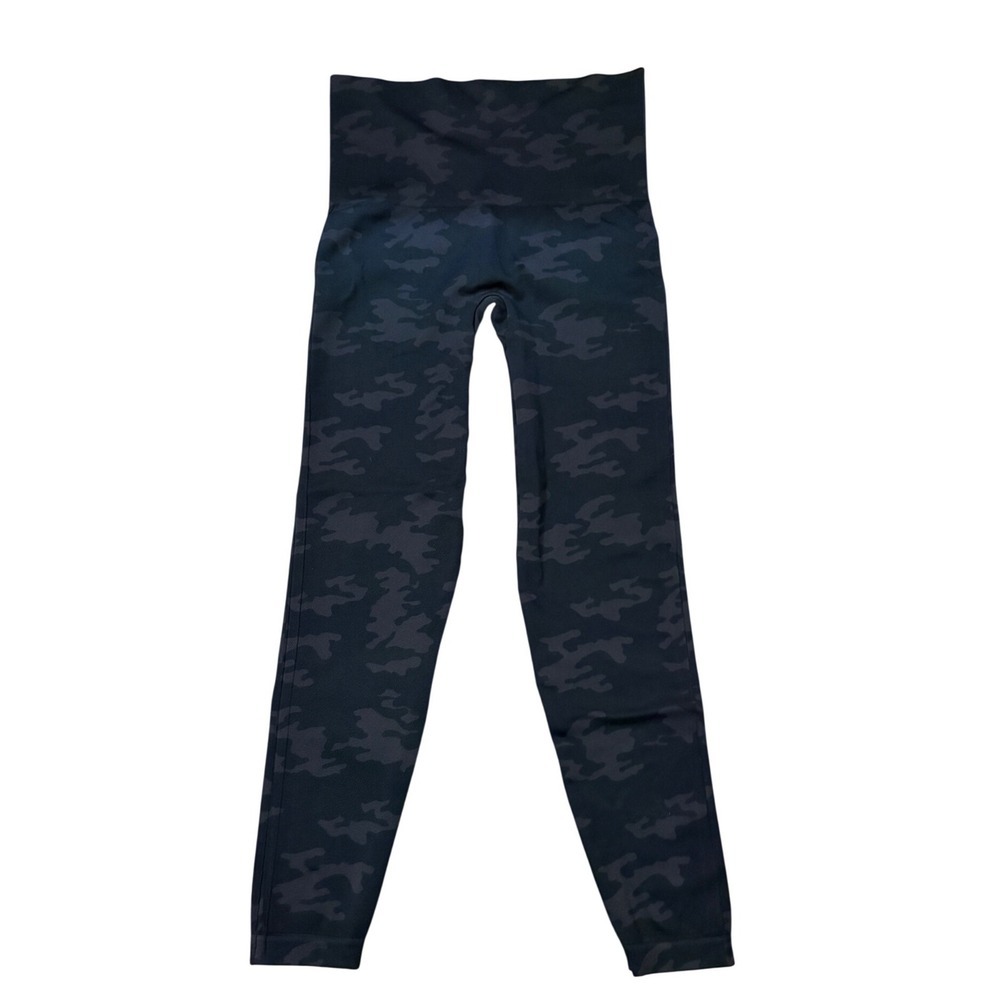 Spanx Look at Me Now Seamless Leggings Black Camo High Waisted FL3515 Size Large